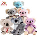 O urso de Koala feito sob encomenda azul / rosa / roxo / mini / gigante / bebê Panda, peluche macio do Natal encheu brinquedos do Koala com seu logotipo